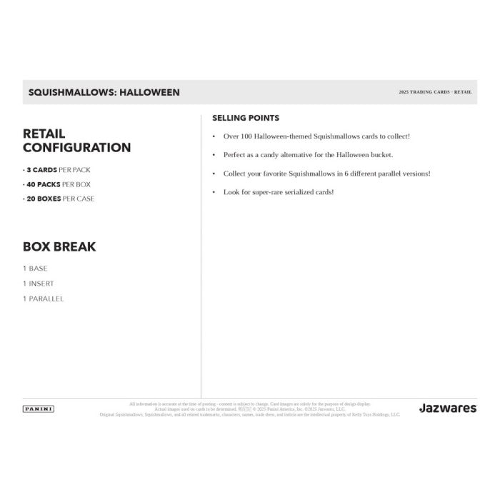 Squishmallows Trading Card Halloween Pack (2025) - Panini