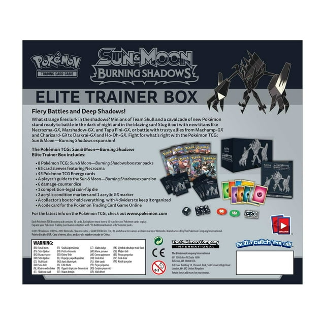 Burning Shadows Elite Trainer Box Sun & Moon Pokémon TCG
