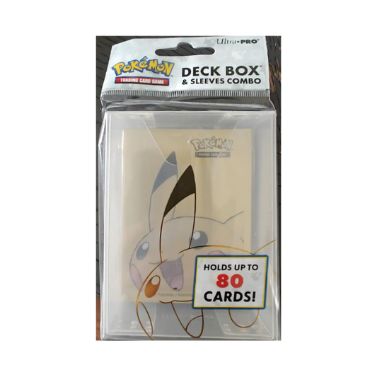 Ultra Pro Pikachu Deck Box (CLEAR) & Sleeves Combo