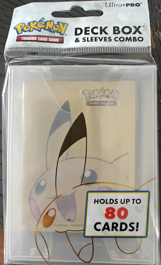 Ultra Pro Pikachu Deck Box (CLEAR) & Sleeves Combo