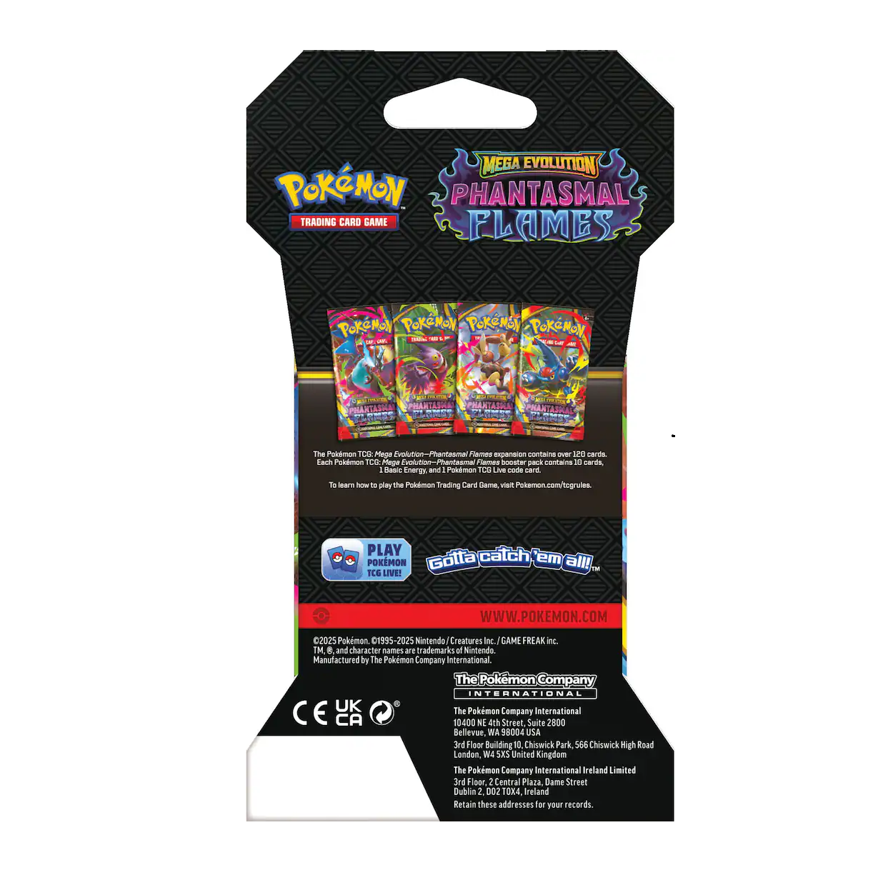 Phantasmal Flames Sleeved Booster Pack Pokémon TCG