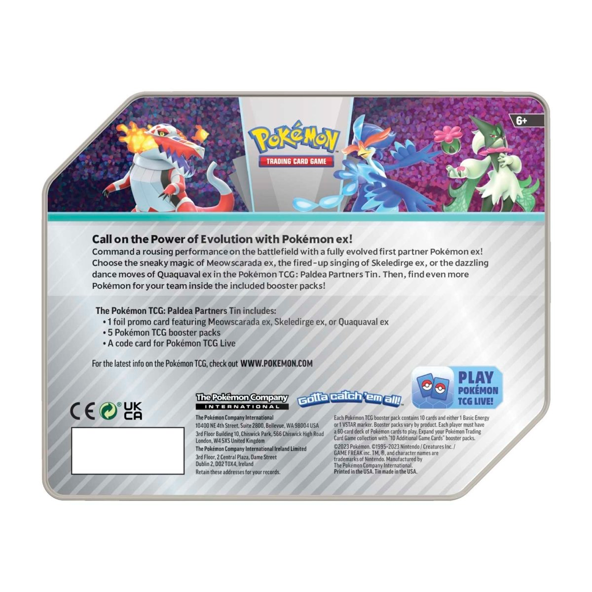 Paldea Partners Tin (Various) Pokémon TCG