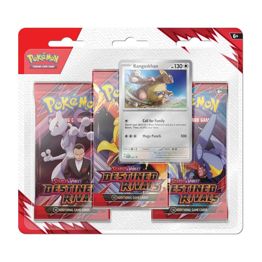 Destined Rivals 3-Pack Blister with Promo (Zebstrika or Kangaskhan) S&V Pokémon TCG
