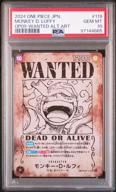 Monkey.D.Luffy [SP]OP05-119 Wanted Alt Art - Japanese Awakening of the New Era (OP-09) - PSA GEM MINT 10