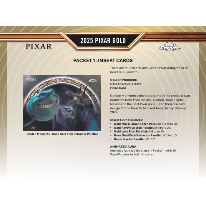 2025 Topps Pixar Gold Hobby Box