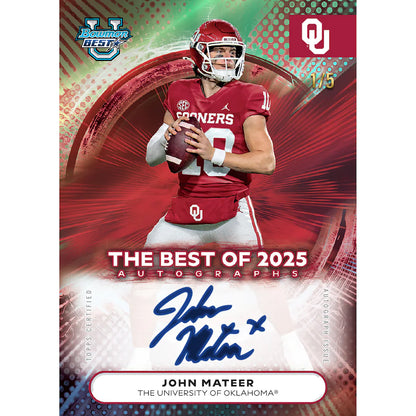 2025 Bowman University Best Football Factory Sealed Hobby Box