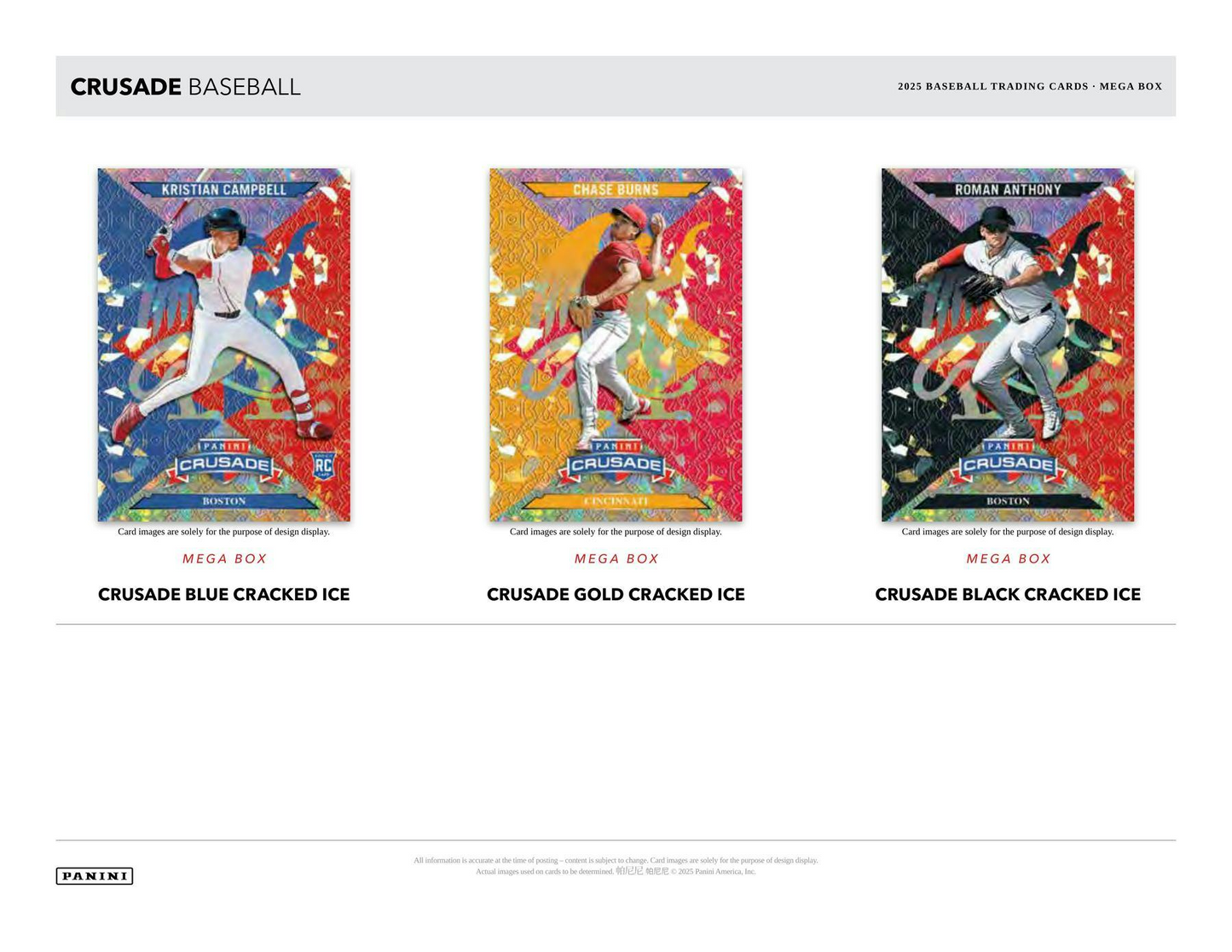 2025 Panini Crusade Baseball Mega Box