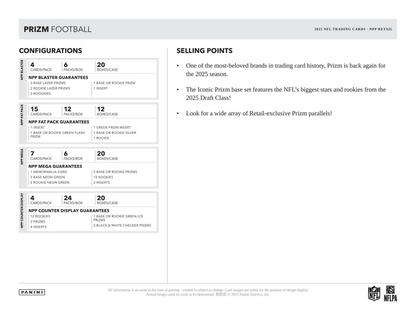 2025 Panini Prizm Football Blaster