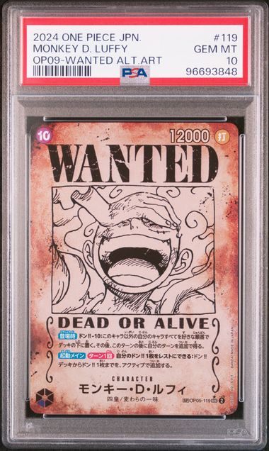 Monkey.D.Luffy [SP]OP05-119 Wanted Alt Art - Japanese Awakening of the New Era (OP-09) - PSA GEM MINT 10