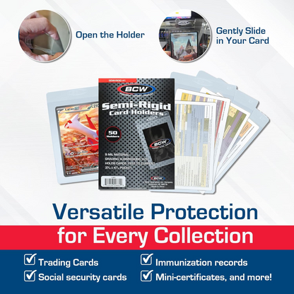 BCW Semi-Rigid Card Holders