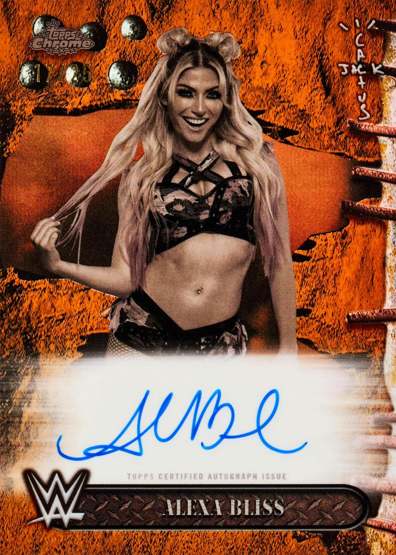 2025 Topps Chrome WWE x Cactus Jack Factory Sealed Hobby Box Booster Pack