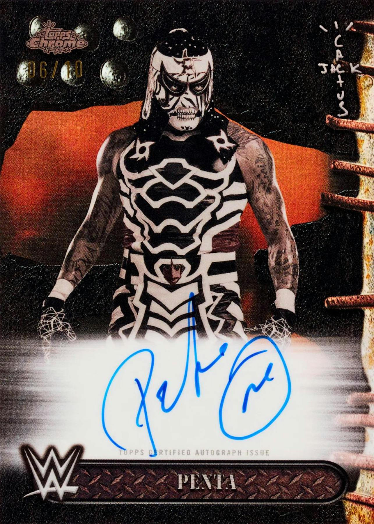 2025 Topps Chrome WWE x Cactus Jack Factory Sealed Hobby Box Booster Pack