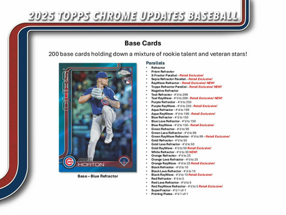2025 Topps Chrome Updates Baseball Factory Sealed Mega Box