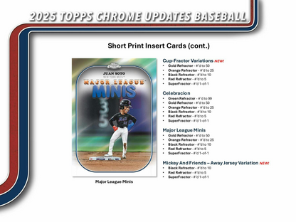 2025 Topps Chrome Updates Baseball Factory Sealed Mega Box