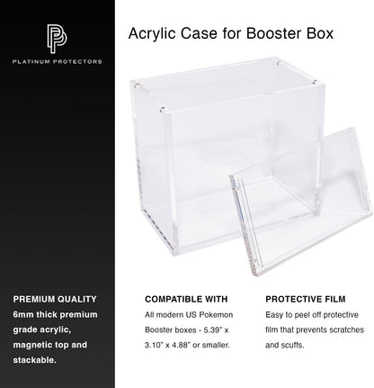 Platinum Protectors Acrylic Display Case for Pokemon Booster Box