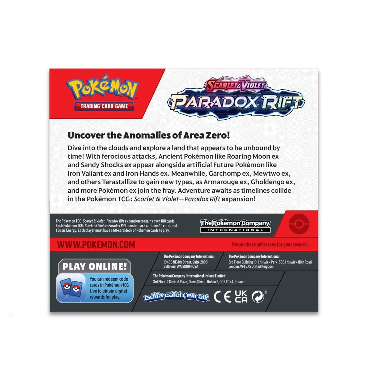 Paradox Rift Booster Display Box (36 Packs) Pokémon TCG Scarlet & Violet