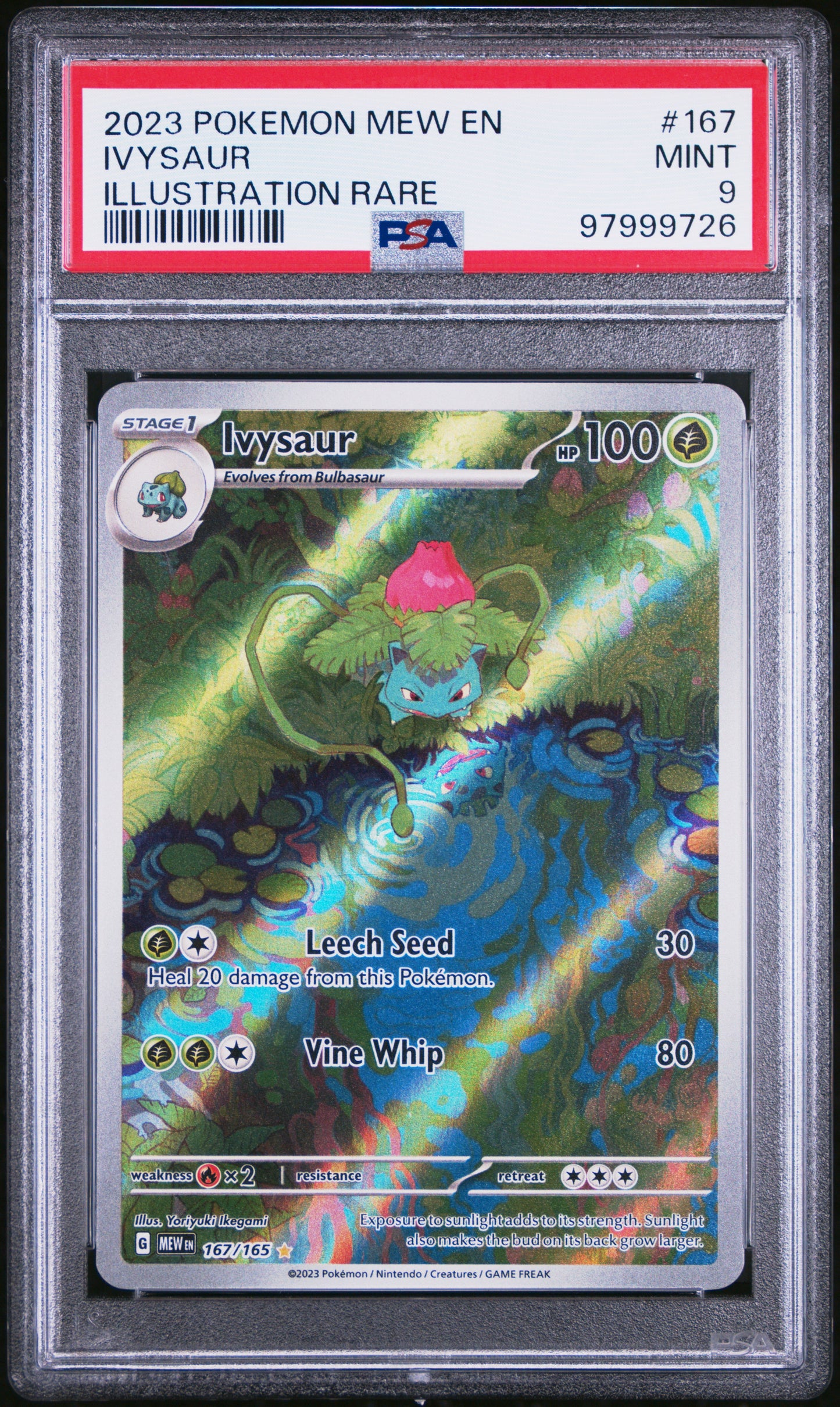 Ivysaur 167/165 Illustration Rare S&V 151 English - PSA 9