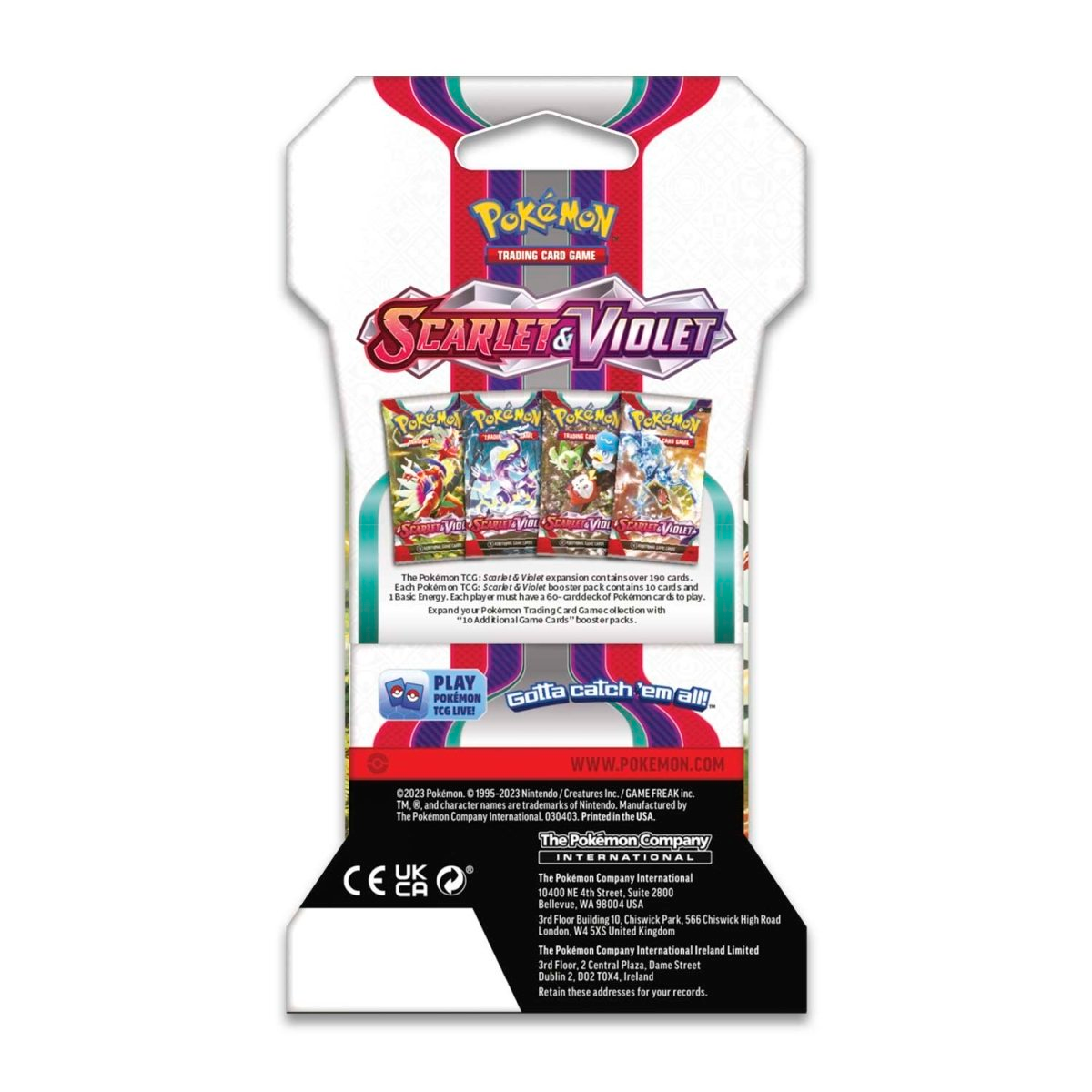 Scarlet & Violet Base Set Sleeved Booster Pack Pokémon TCG