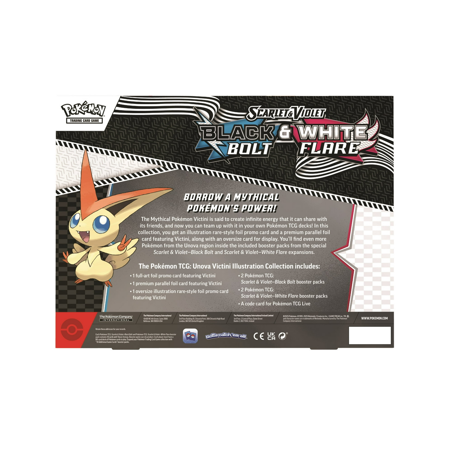 Victini Illustration Collection Box Black Bolt & White Flare Pokémon TCG *LIMIT 2*